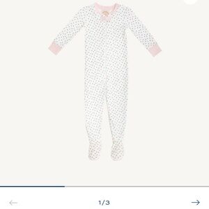 The Beaufort Bonnet Company Pink and White One Piece Pajama Non-Footed
